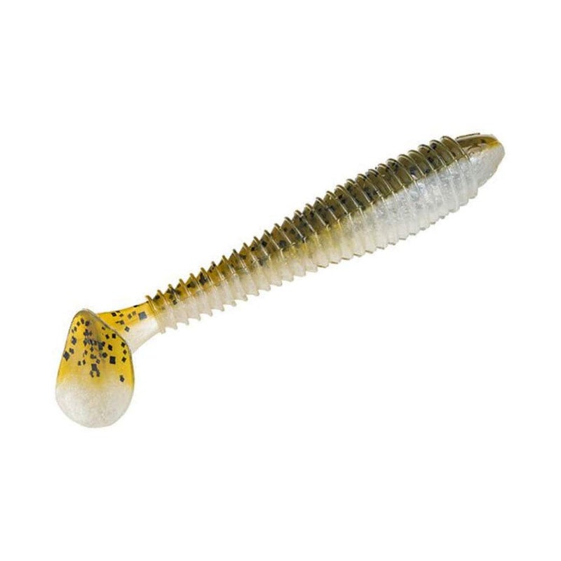 Strike King Rage Swimmer Fishing Lure, Soft Plastic Paddletail Minnow, Sleek Nose Cone, Softly Ribbed Body, Thin Tail - Image 1